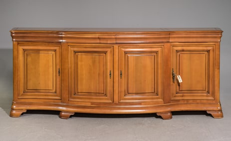 French Fruitwood Four Door Sideboard c.1940's