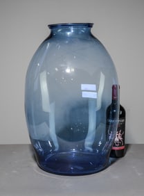 Large Blue Glass Jug / Bottle #1