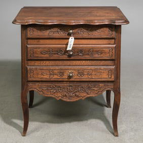Louis XV Style Oak Three Drawer Chest c.1930's