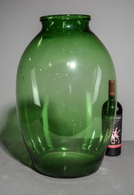 Large Green Glass Jug / Bottle #1