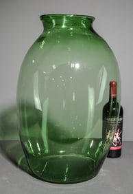 Large Green Glass Jug / Bottle #2