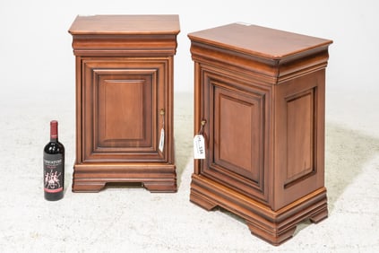 2 Louis Philippe Style Fruitwood Nightstands