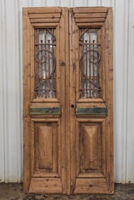 2 Wood Doors with Iron Inserts #3
