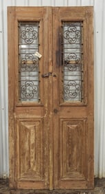2 Wood Doors with Iron Inserts #5