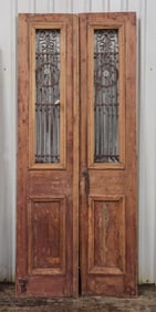 2 Wood Doors with Iron Inserts #6