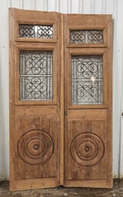 2 Wood Doors with Iron Inserts #7