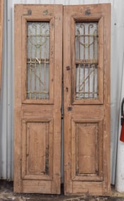 2 Wood Doors with Iron Inserts #8