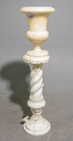 2pcs - Neoclassical Alabaster Lamp & Pedestal
