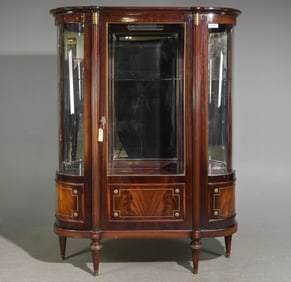 Louis XVI Style Mirror Back Showcase / Display Cabinet