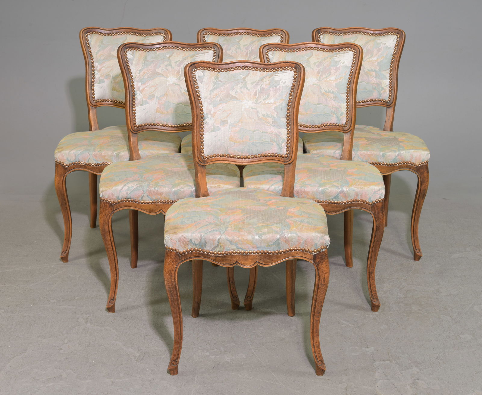 Louis XV Style Set of 6 Walnut Dining Chairs (1 of 4)