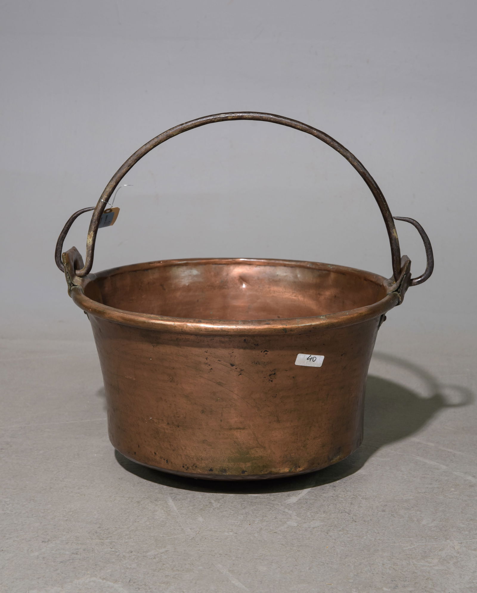 French Large Copper Pot with Iron Handle (1 of 3)