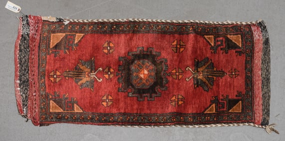 Hand Knotted Yastik Throw Rug - 3'8 x 2'