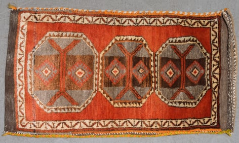 Hand Knotted Yastik Throw Rug - 3'8 x 2'