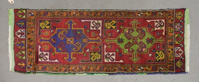 Hand Knotted Yastik Throw Rug - 5'2 x 2'