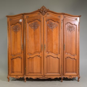 Louis XV Style Four Door Armoire / Robe