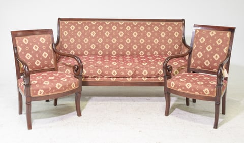 French Empire Style Mahogany Salon Suite