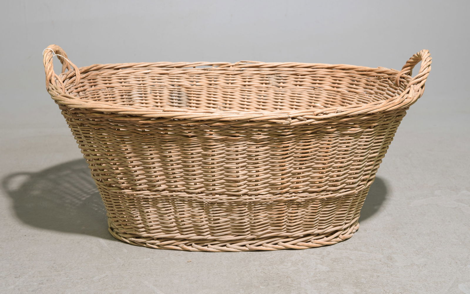Swedish Woven Wicker Market Basket #1 (1 of 3)