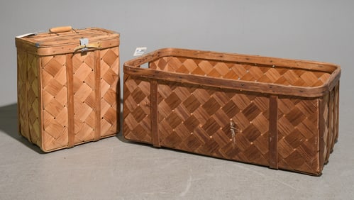 2pcs - Swedish Woven Basket & Carrier #1