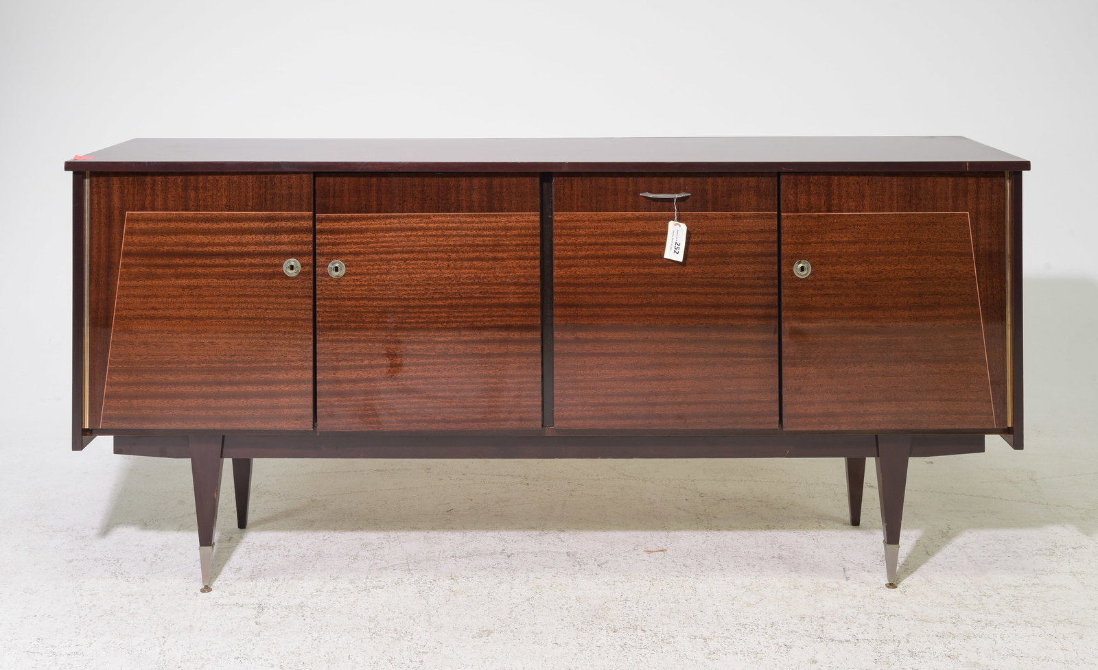 French Art Deco / Mid Century Modern Style Sideboard: French Art Deco / Mid Century Modern Style Sideboard / Enfilade - 36 in tall x 78.5 x 18.5