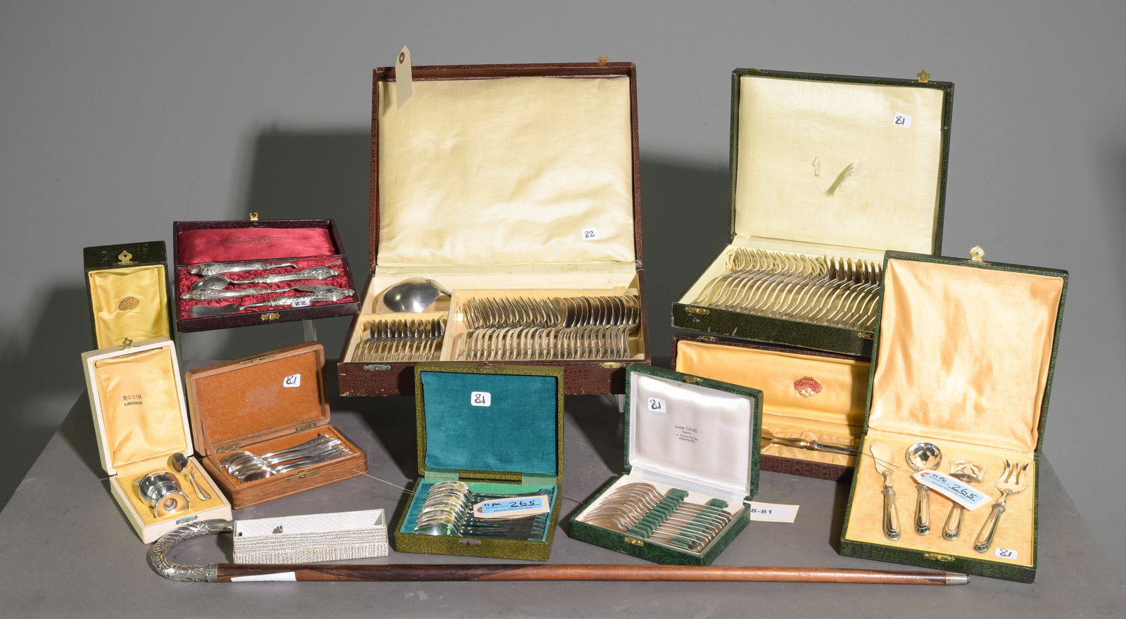 11 Boxed Sets of Assorted Silverware & Cane (1 of 9)