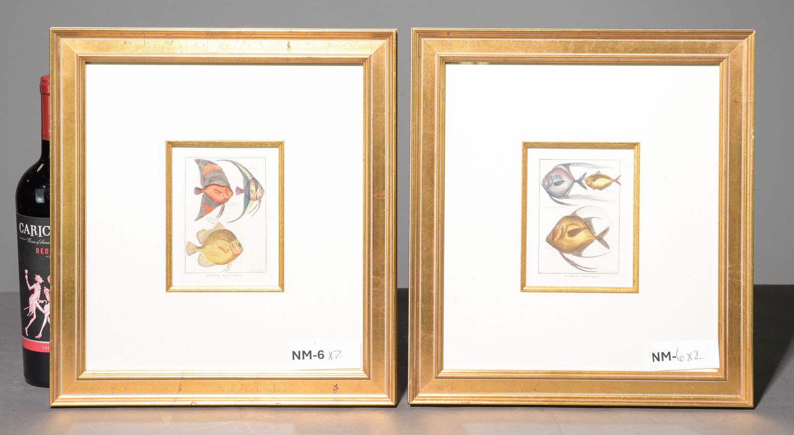 Two Gold Framed Fish Hand Embellished Lithographs (1 of 4)