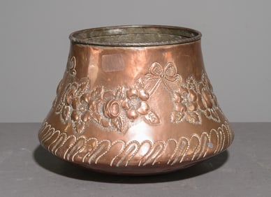 Embossed Copper Pot