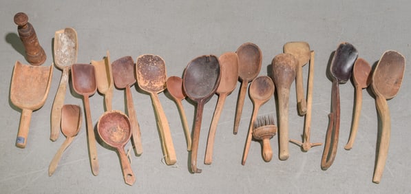 21 Assorted Swedish Wood Primative Tools