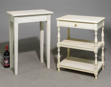 2 Swedish Painted Occasional Tables