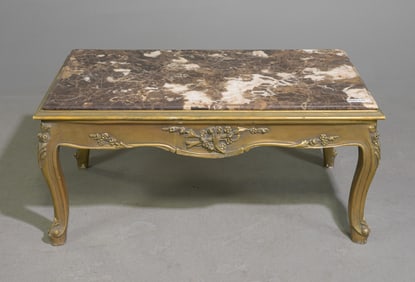 French Style Marble Top Coffee Table