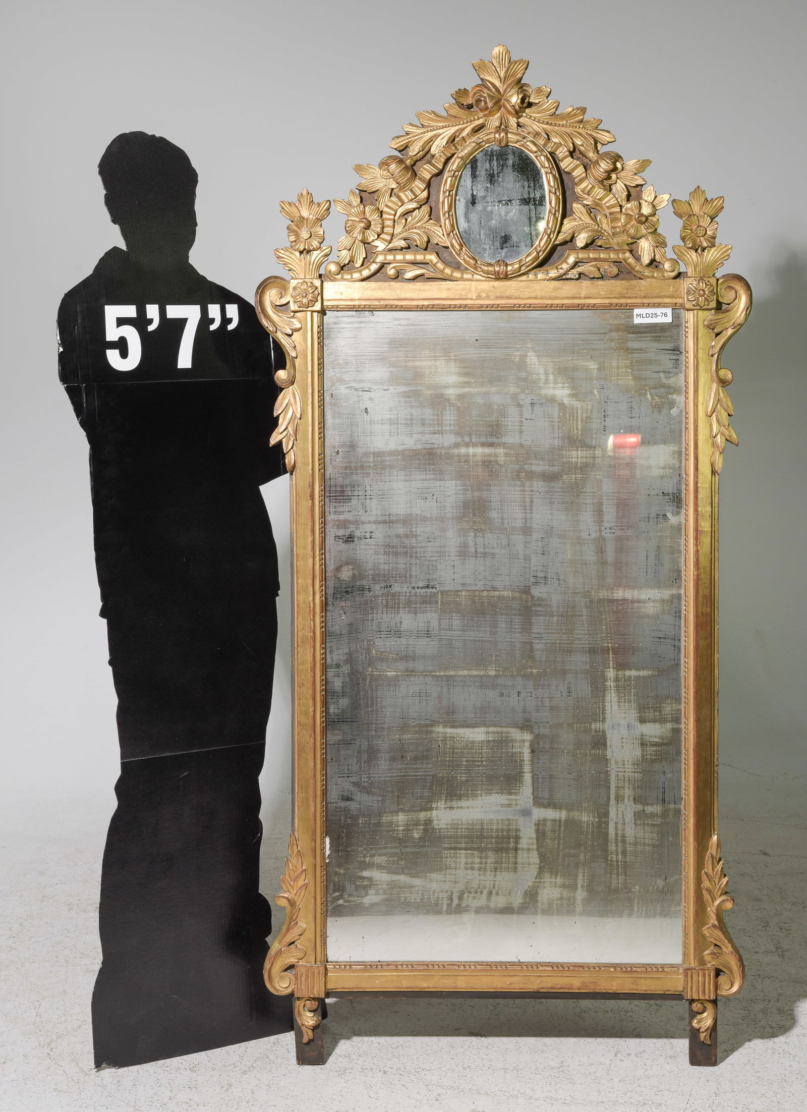 French Gold Gilded Floral Carved Framed Mirror (1 of 5)