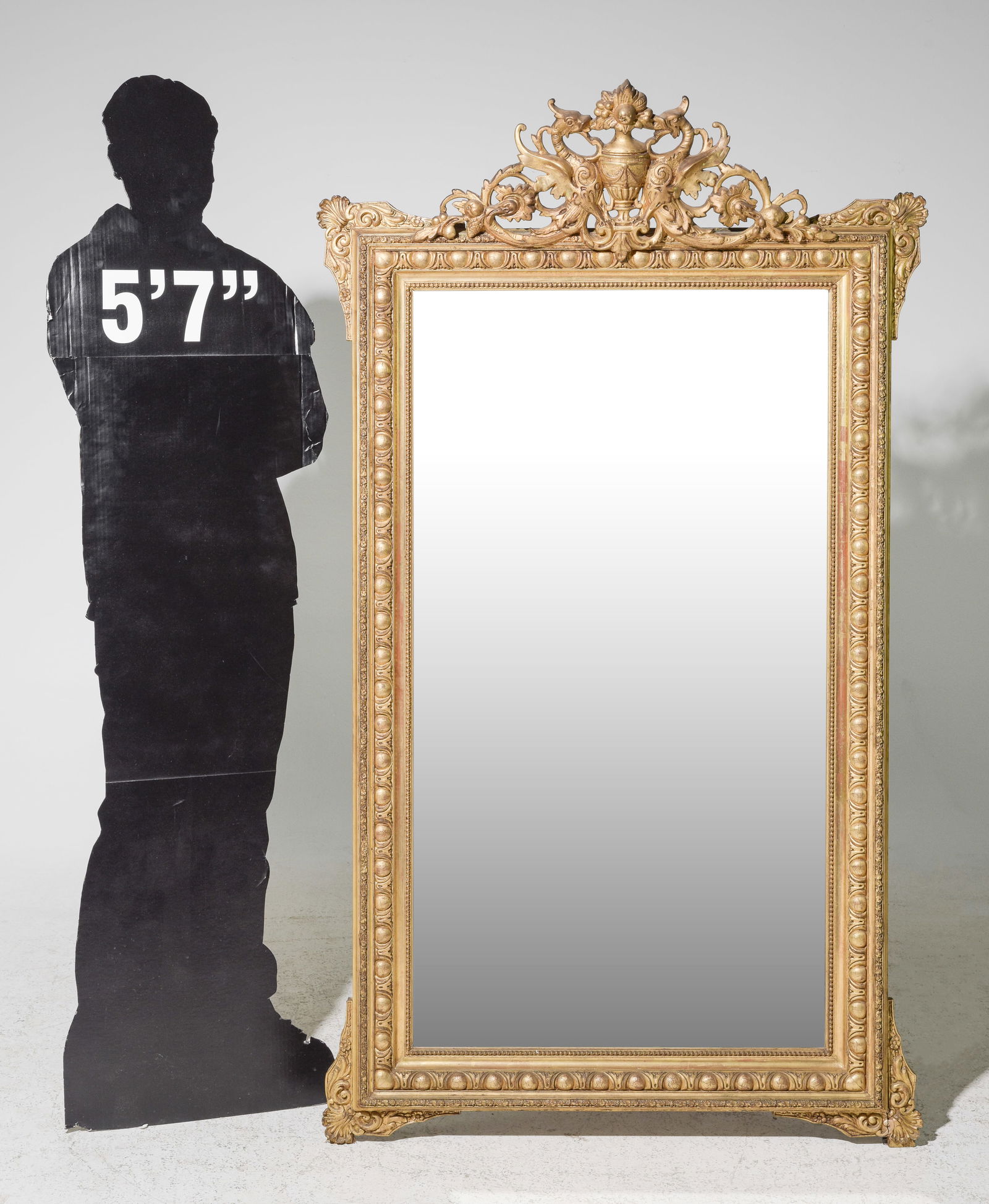 French Louis XVI Style Gold Gilded Framed Mirror (1 of 5)