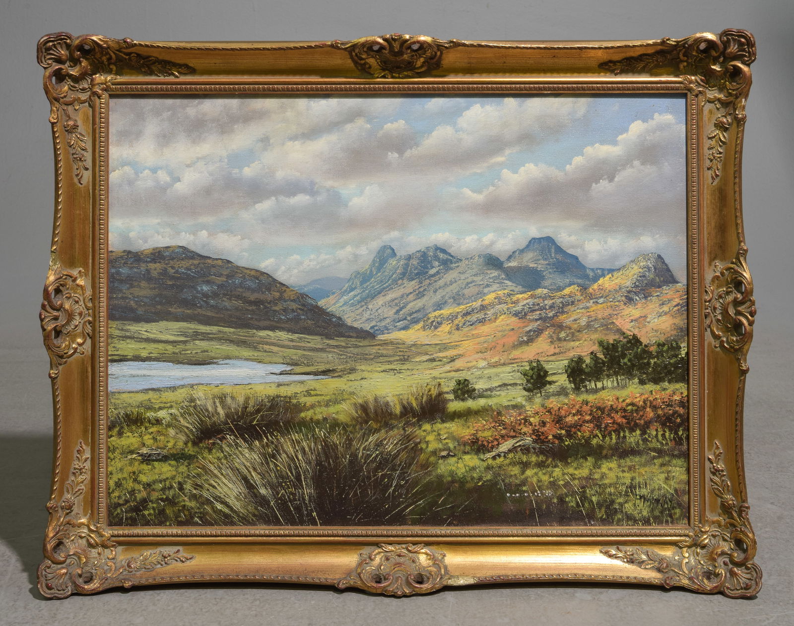 Antique Gold Framed Oil on Canvas Landscape (1 of 4)