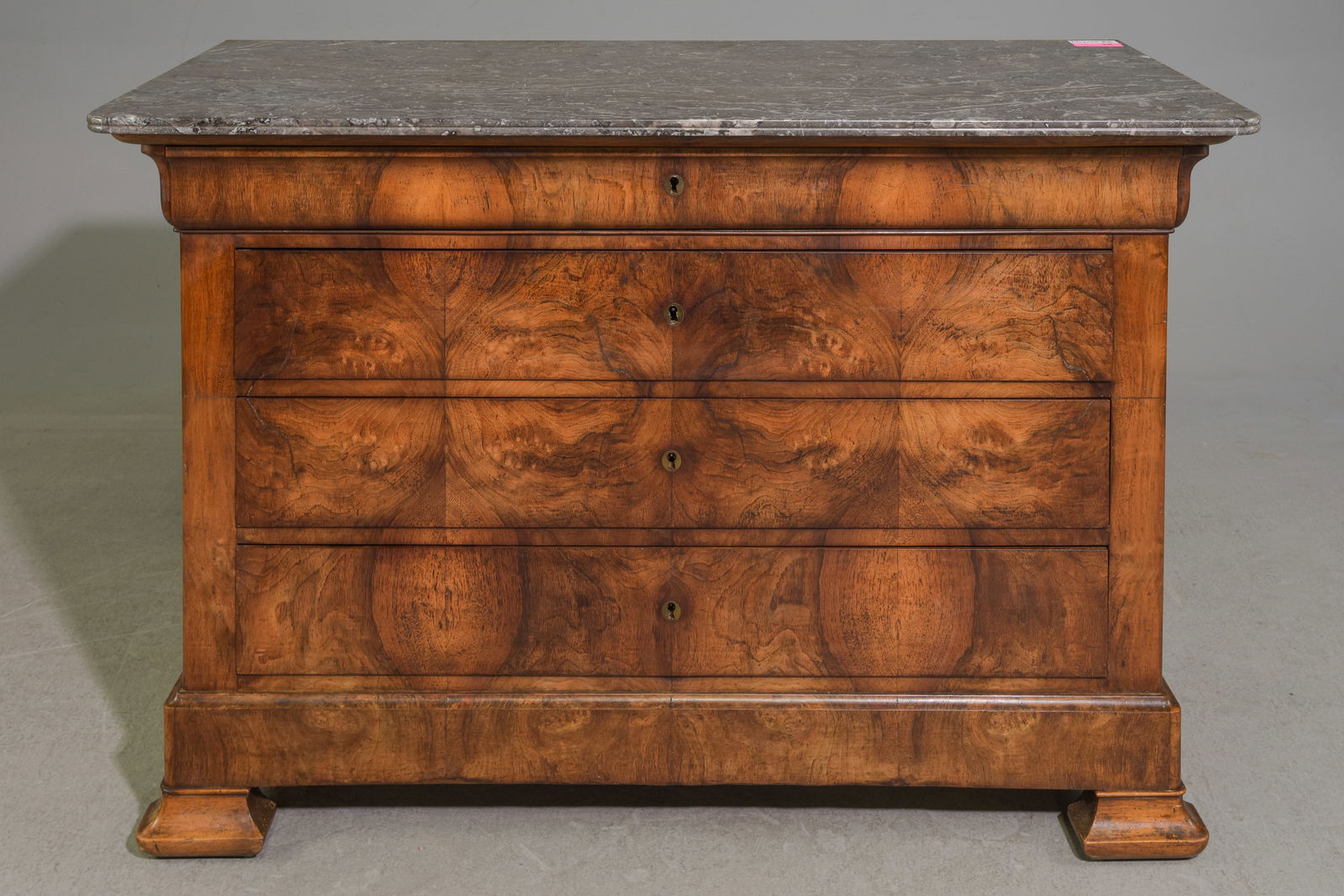 Louis Philippe Style Grey Marble Top 4 Drawer Chest #2 (1 of 7)