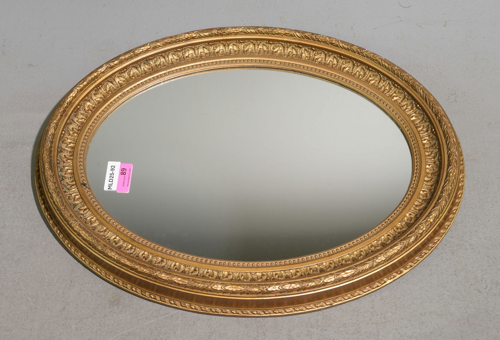 French Gold Framed Oval Mirror (1 of 4)