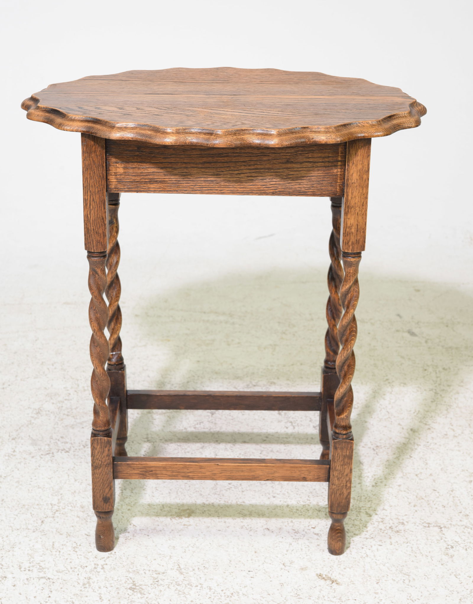 British Oak Oval Barley Twist Occasional Table (1 of 3)