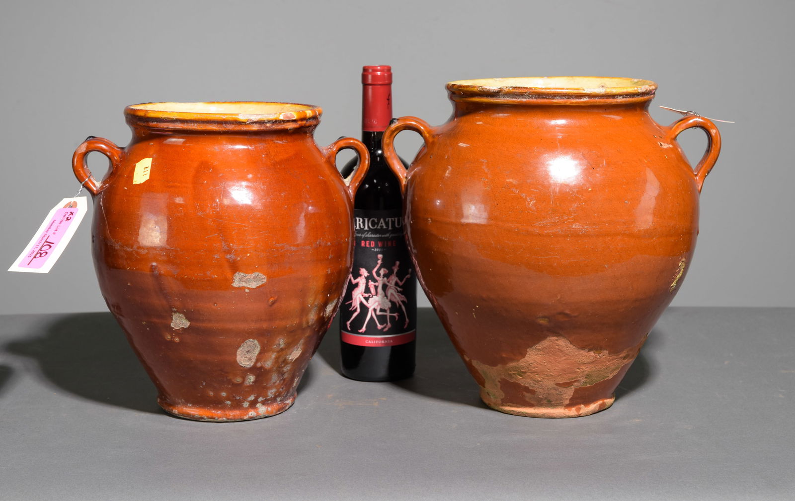 Two French Glazed Terracotta Confit Pots #1 (1 of 3)