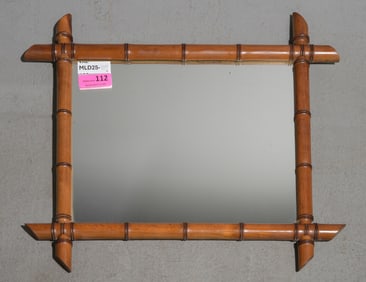 French Faux Bamboo Framed Mirror #1