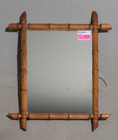French Faux Bamboo Framed Mirror #2