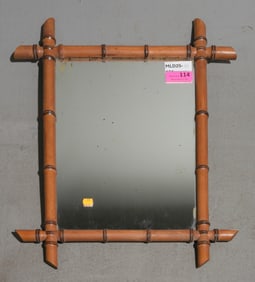 French Faux Bamboo Framed Mirror #3