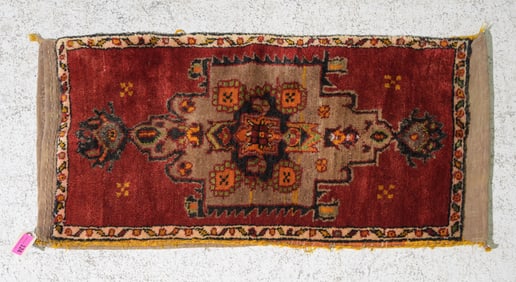 Hand Knotted Yastik Pillow Cover / Rug #6 - 3'6 x 2'