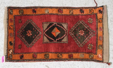 Hand Knotted Yastik Pillow Cover / Rug #7 - 3'2 x 2'