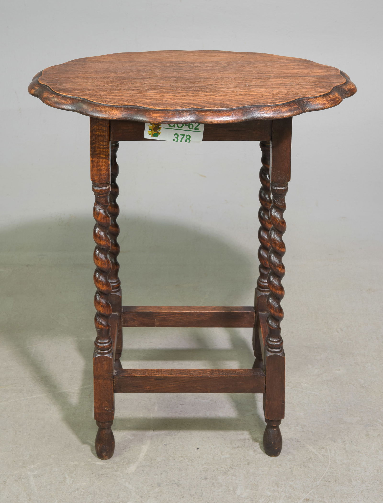 British Oak Barley Twist Oval Occasional Table (1 of 3)