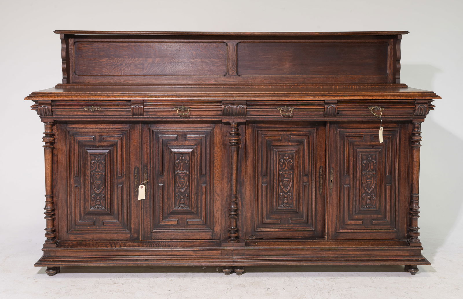 Jacobean Large Carved oak Sideboard c.1920's-30's (1 of 7)