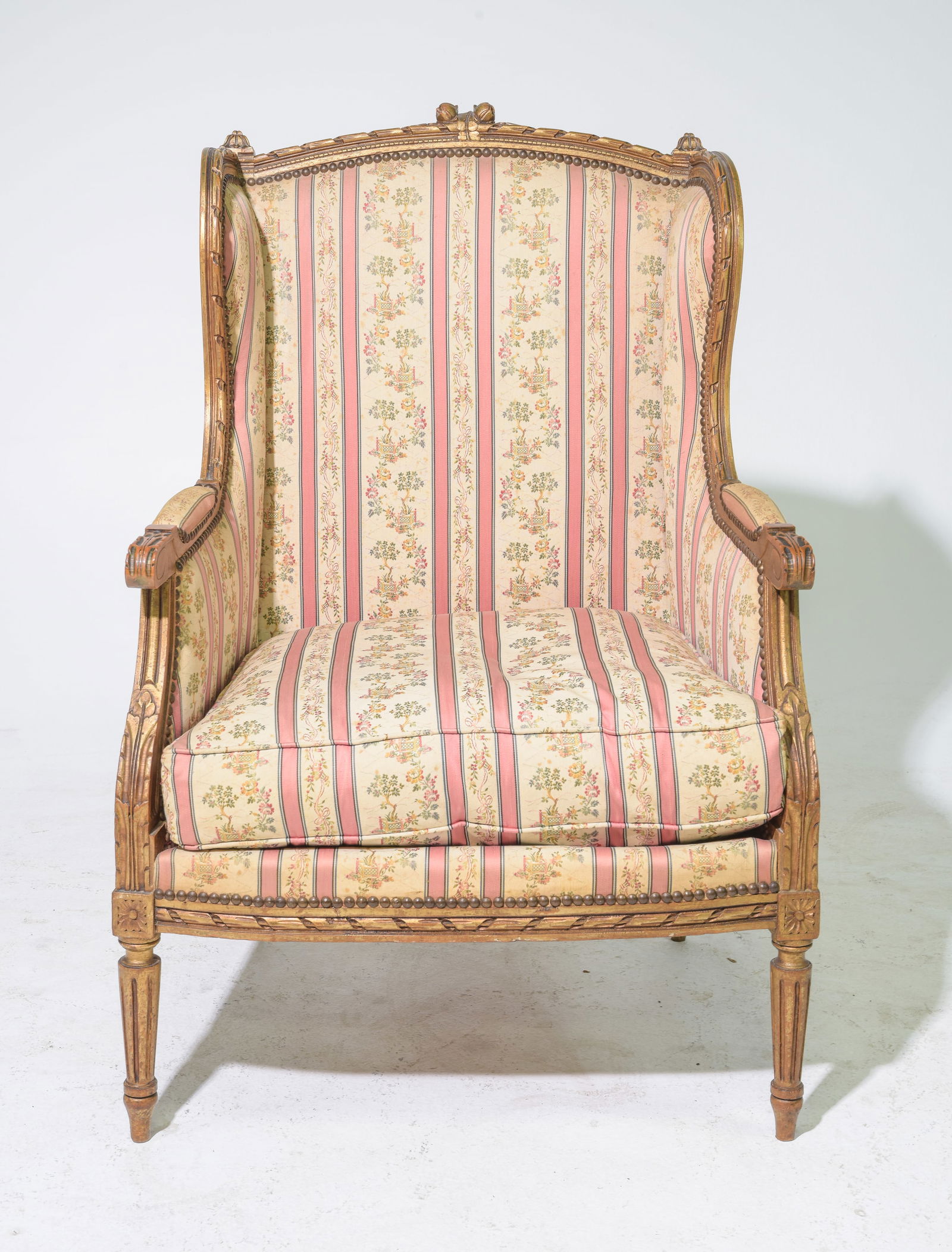 Louis XVI Style Gilded Arm Chair c.1900-1920's (1 of 7)