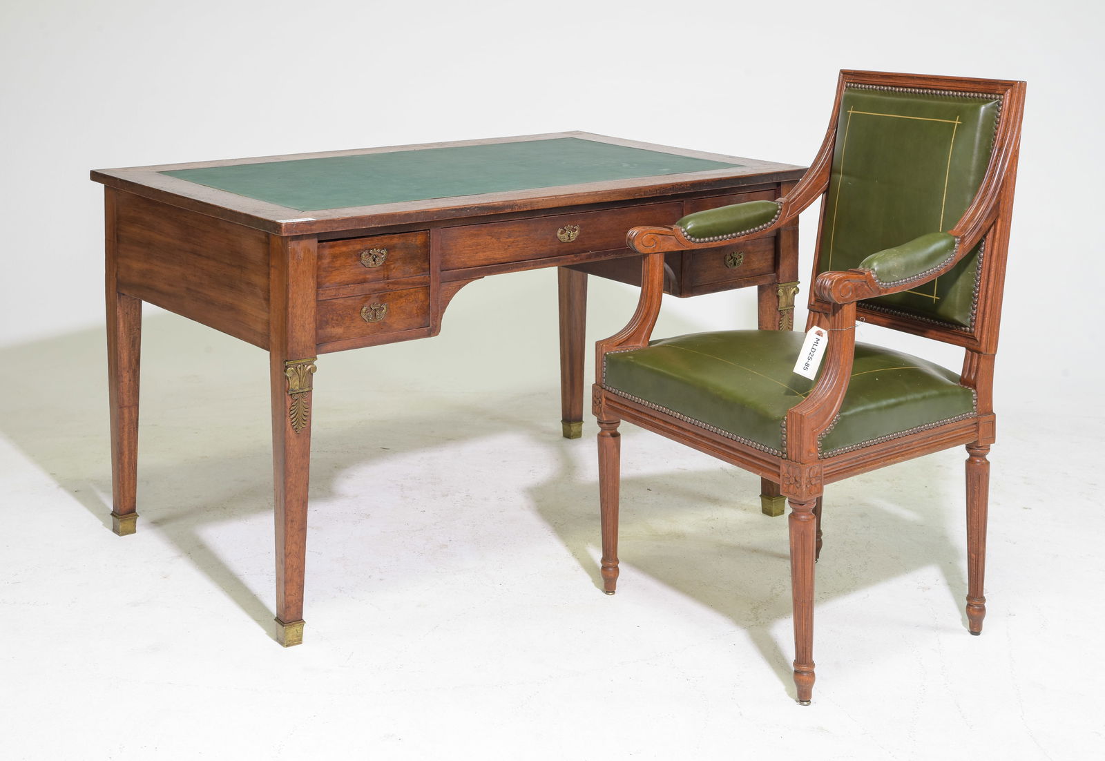 French Empire Style Mahogany Desk & Arm Chair (1 of 7)