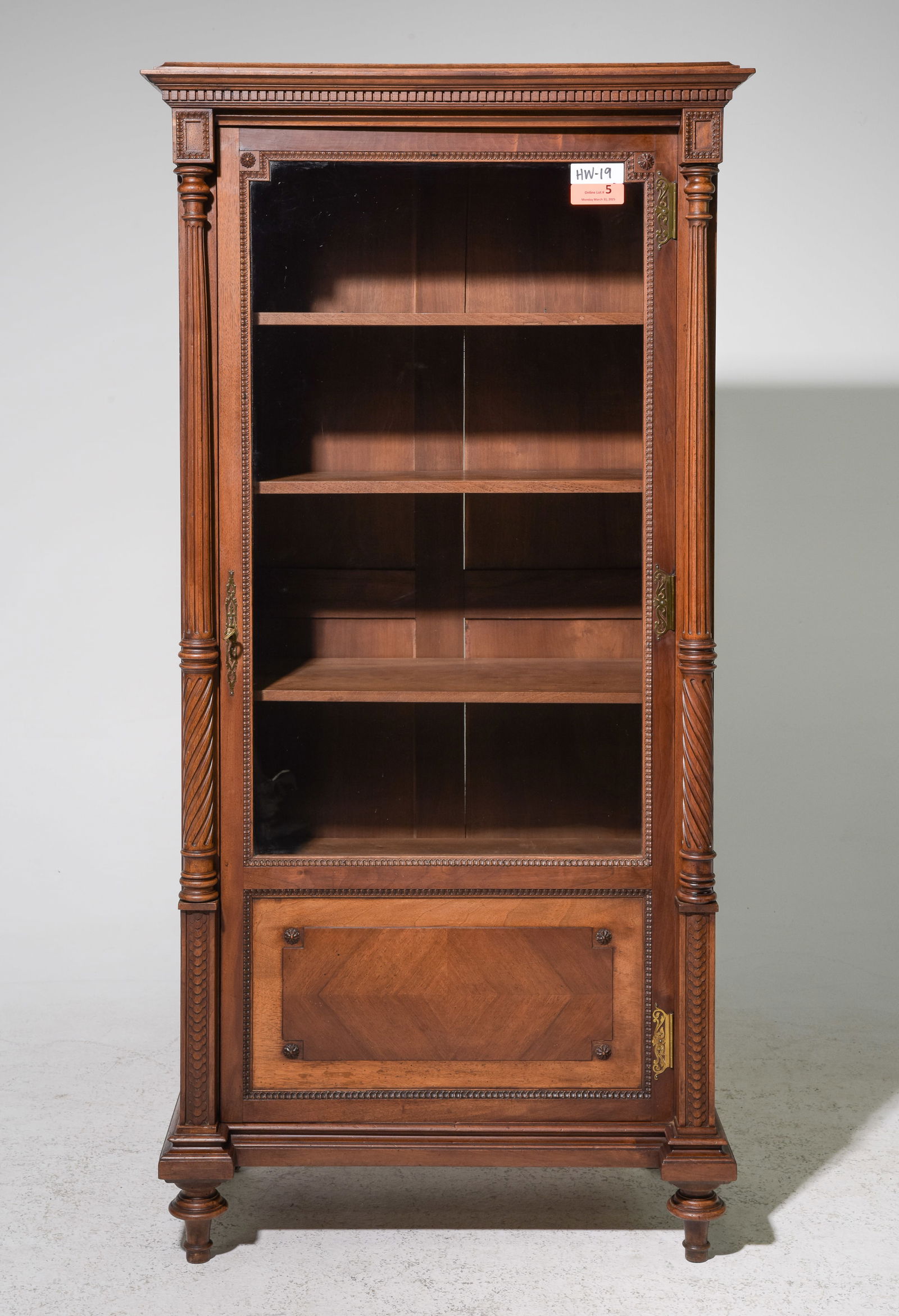 Louis XVI Style Vitrine with Fluted Columns