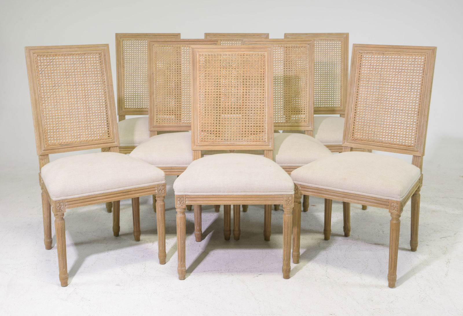 8 Zentique Louis XVI Style Cane Back Dining Chairs (1 of 4)