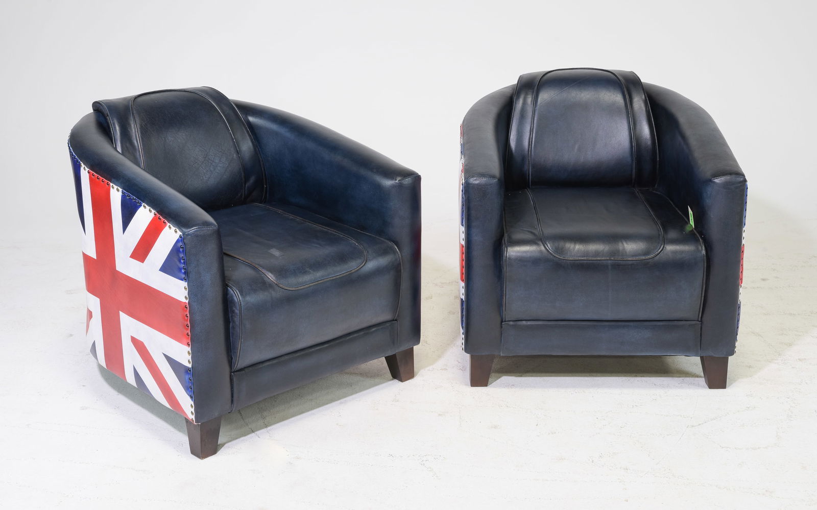Pair of Union Jack Leather Club Chairs (1 of 5)