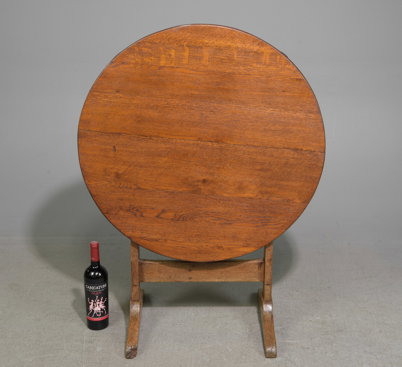 French Oak Vendange Table: French Oak Vendange / Tilt Top Wine Table - 40.5 inches tall x 30.5 x 17.5, Open as table is 27.5 inches tall