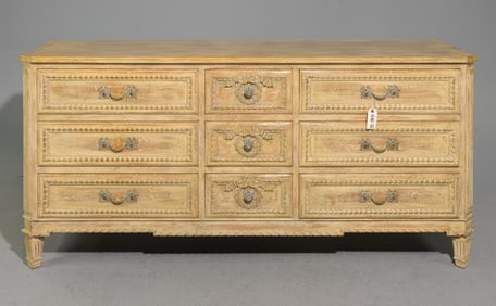 French Style Painted 9 Drawer Dresser